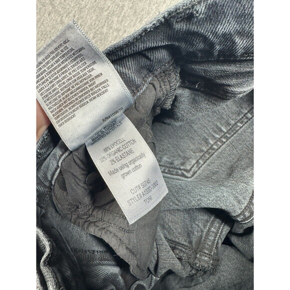 Agolde Toni Mid Rise Straight‎ Jeans Black Ferel Size 23 - Picture 6 of 7